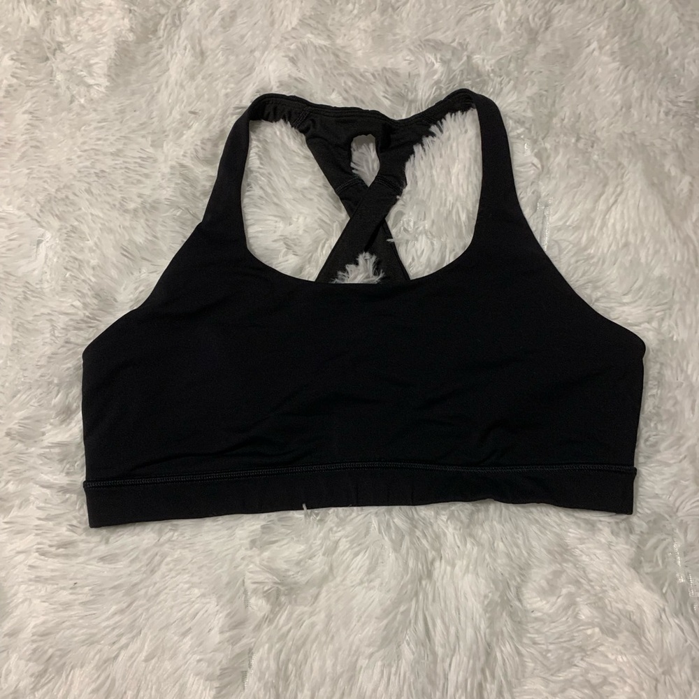 Lululemon Time to Sweat Bra Medium Support B/C Cups, Size 12, Black